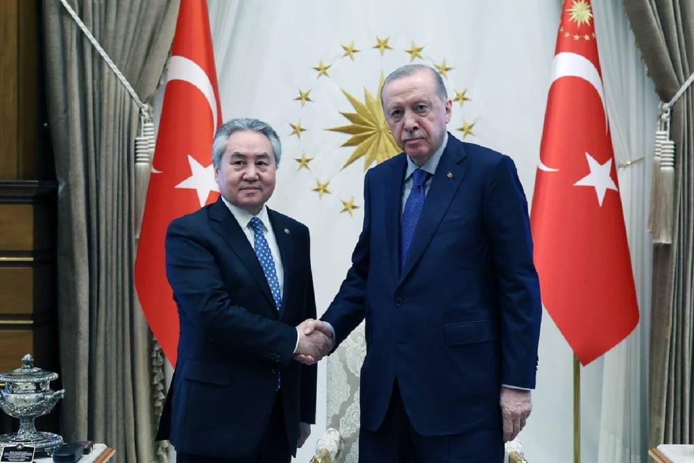 Cumhurbaşkanı Erdoğan, Kırgızistan Dışişleri Bakanı Kulubayev ile g&ouml;r&uuml;şt&uuml;
