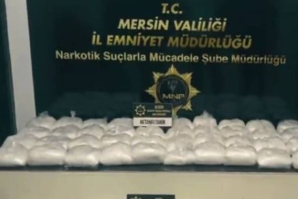 Mersin’de 38 kilogram metamfetamin ele geçirildi
