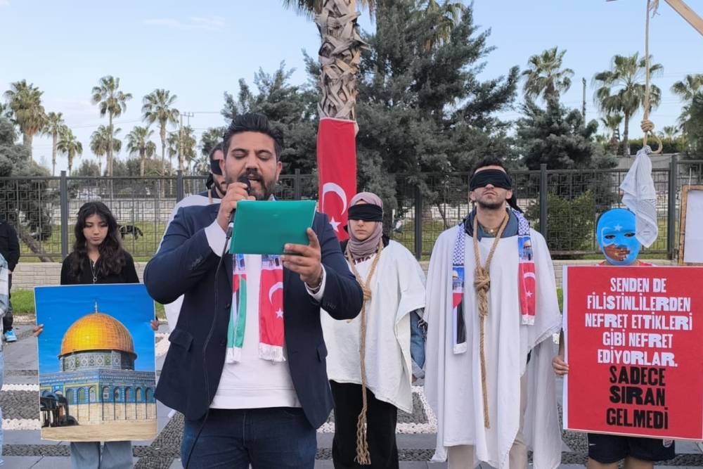 Mersin'den siyonist rejimin Filistinli esirlere y&ouml;nelik idam kararına tepki
