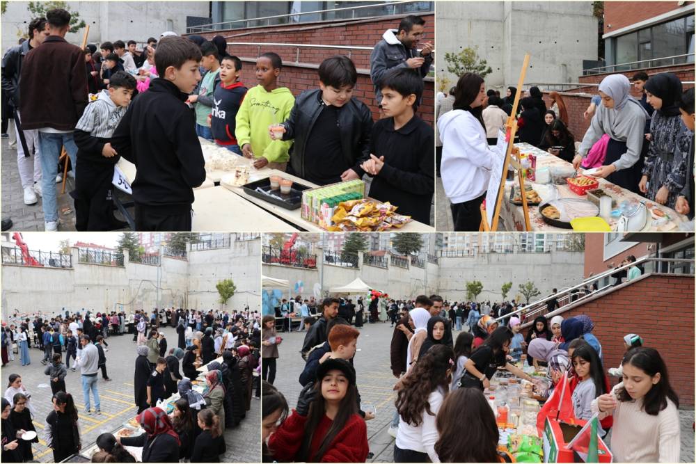 Ankara'da imam hatip öğrencileri Gazze için kermeste el ele verdi